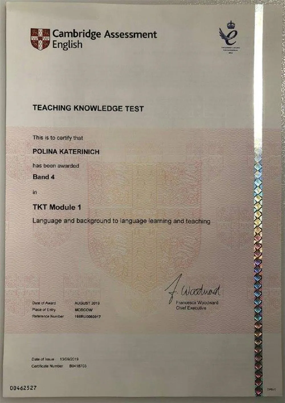 Сертификат Кембриджского экзамена для преподавателей TKT, Модуль 1