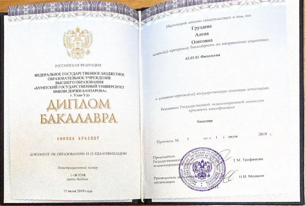диплом бакалавриата 