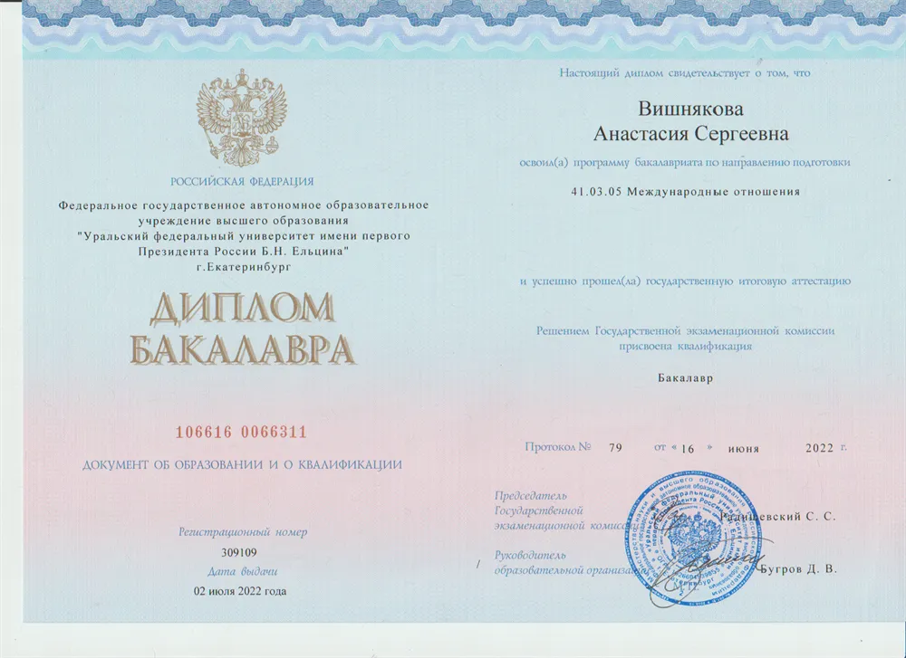Диплом бакалавра