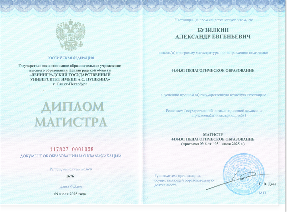 Диплом магистратура 