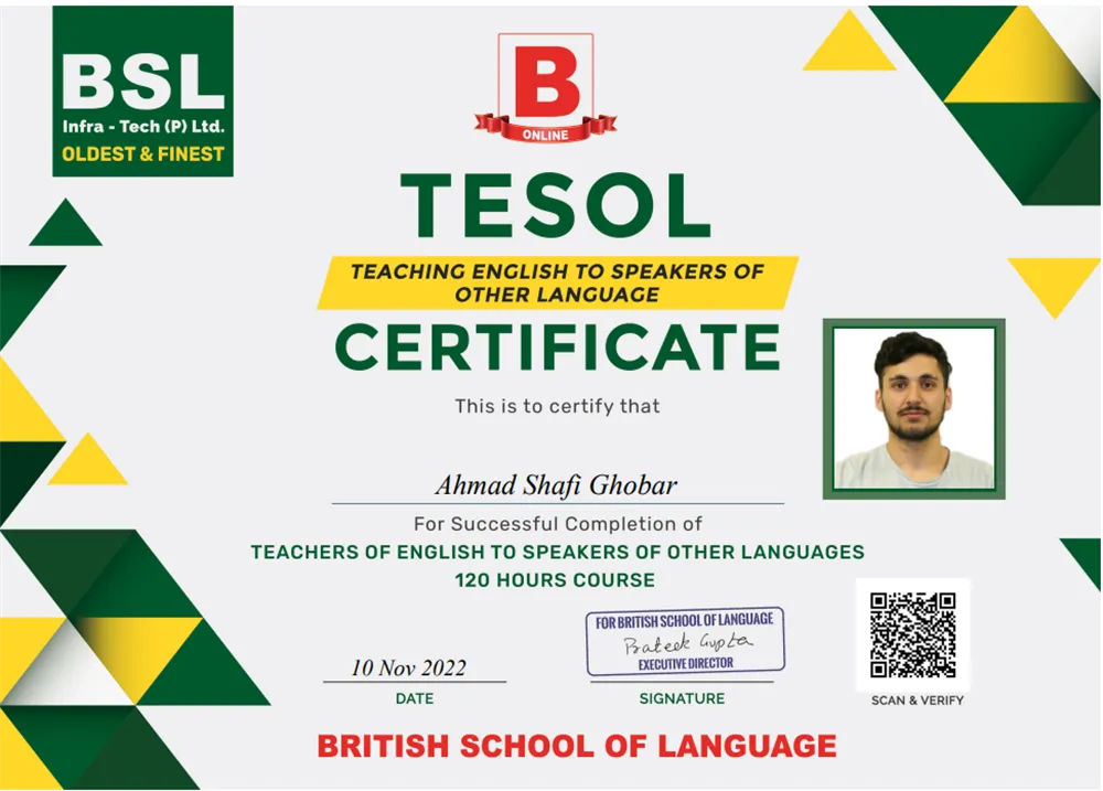 TESOL Certificate 