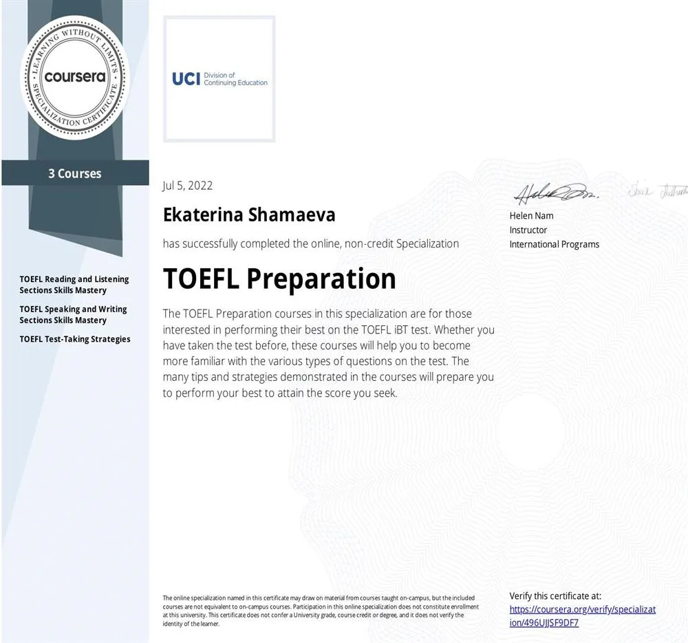 TOEFL Preparation