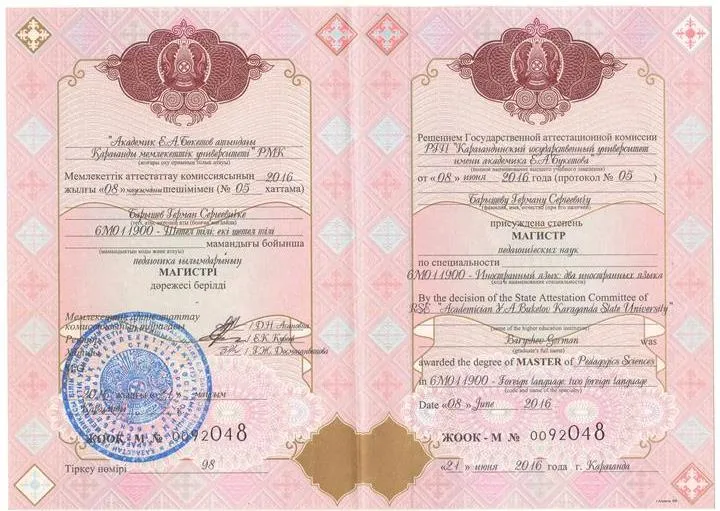Диплом Магистра