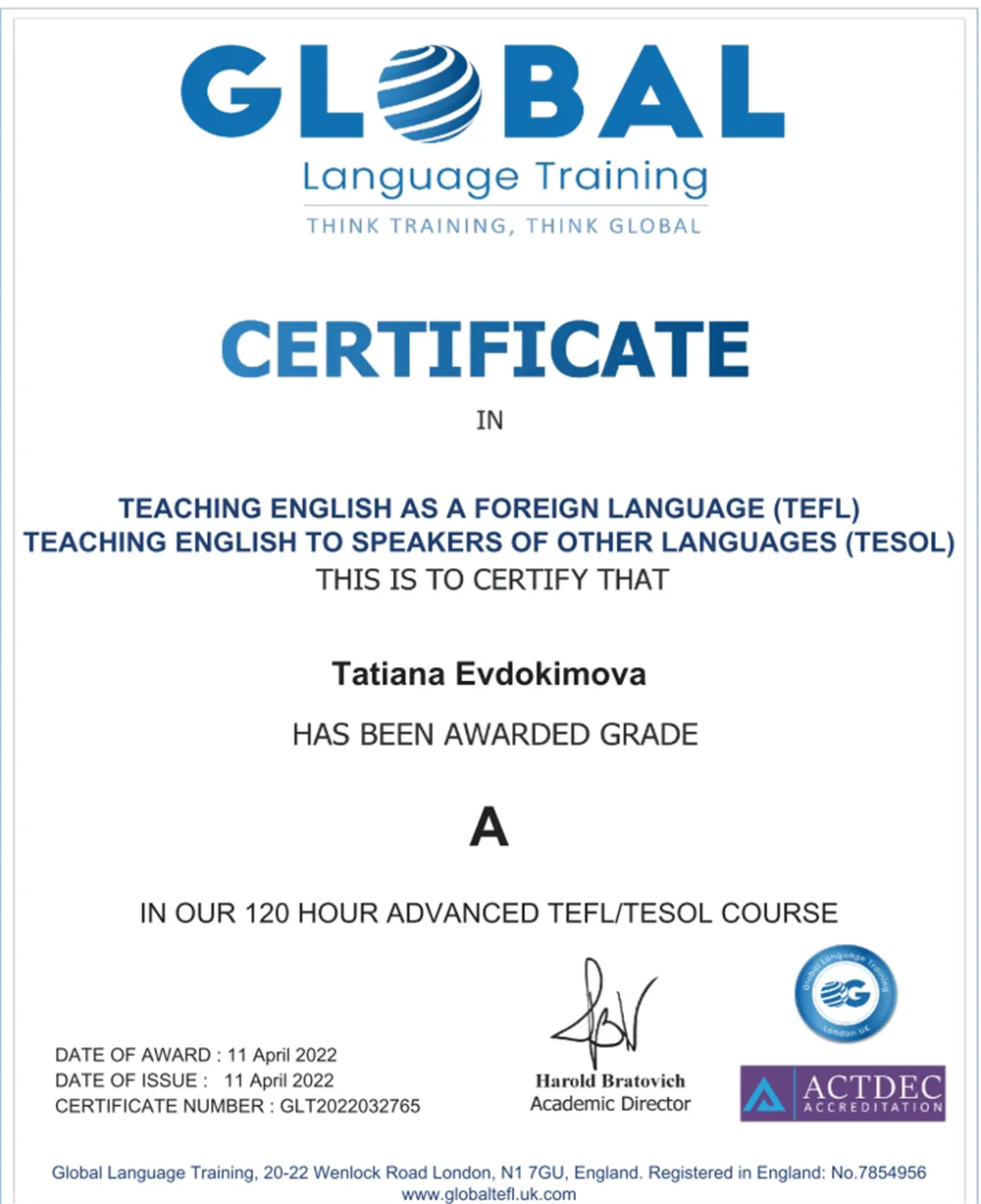 TEACHING ENGLISH AS A FOREIGN LANGUAGE (TEFL) TEACHING ENGLISH TO SPEAKERS OF OTHER LANGUAGES (TESOL)
