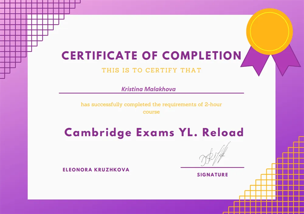 Cambridge Exams YL