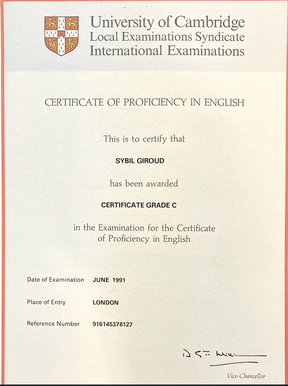 Cambridge Proficiency in English