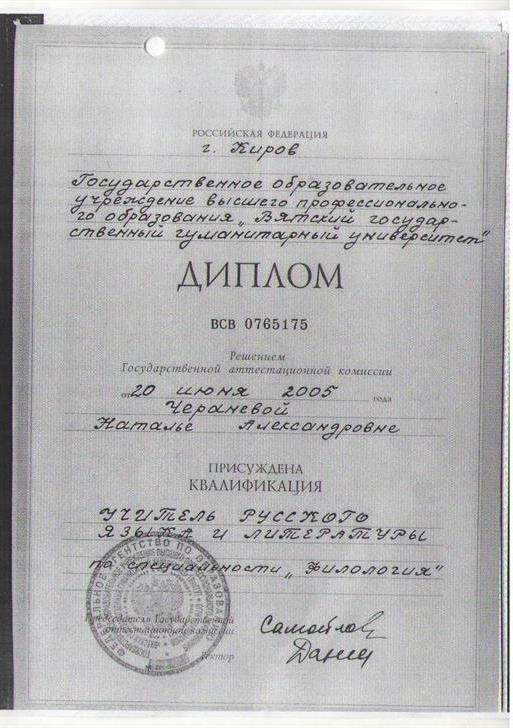 Диплом об образовании