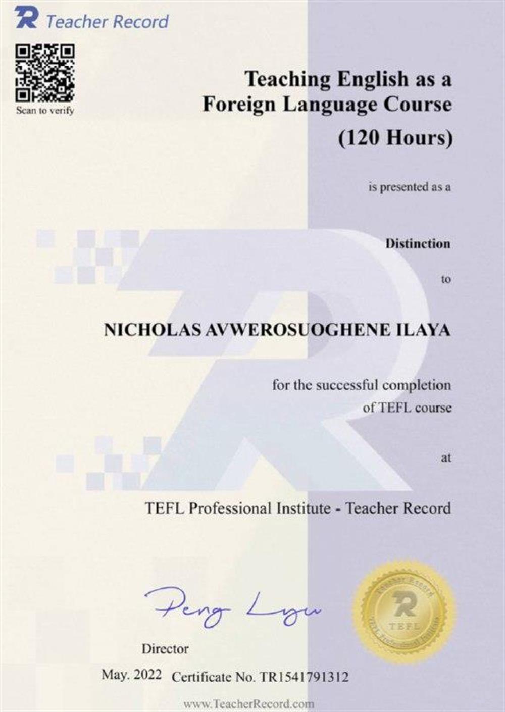 TEFL Certificate