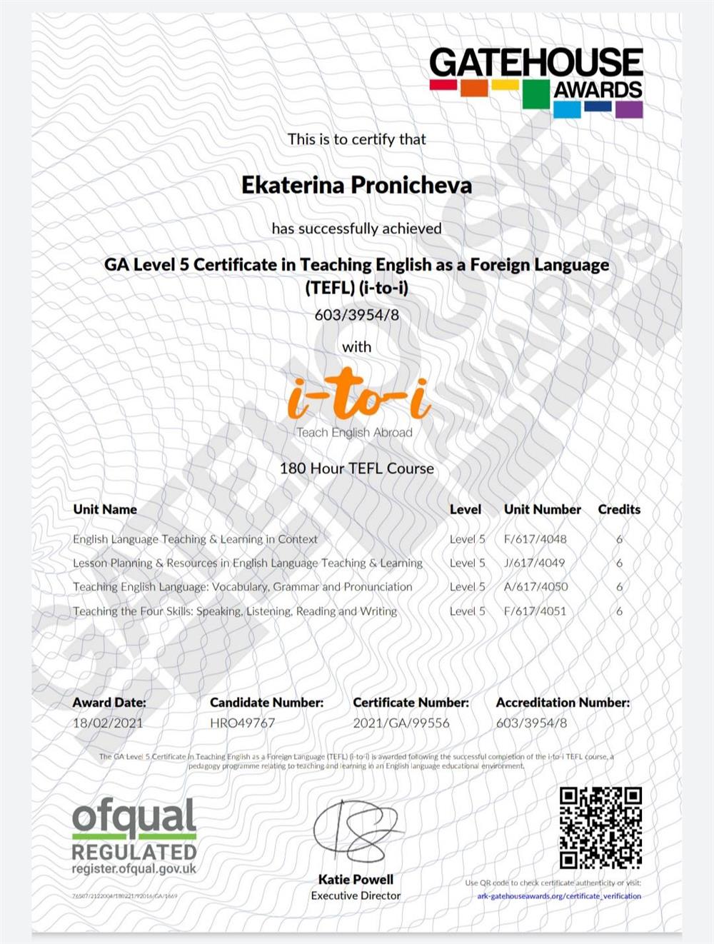TEFL Level 5