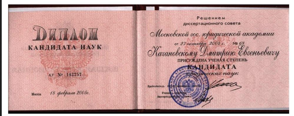 Диплом кандидата наук 