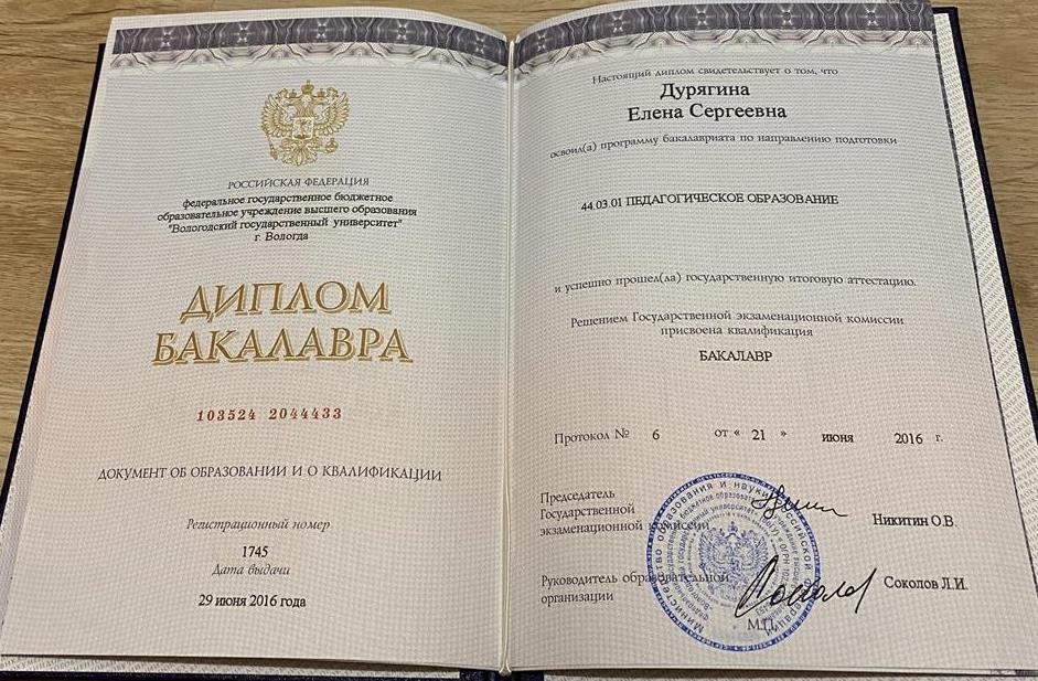 Диплом бакалавра 