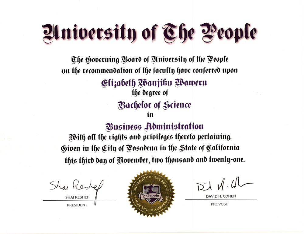 Degree Certificate