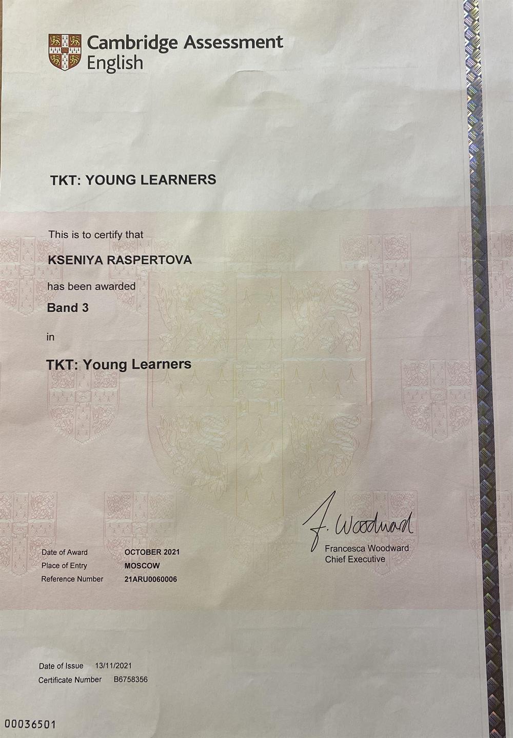 TKT: YOUNG LEARNERS 