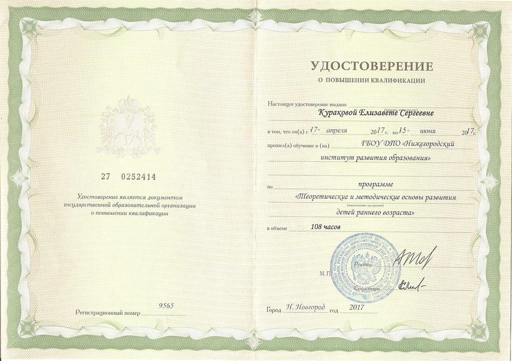Теоретические и методические основы детей раннего возраста