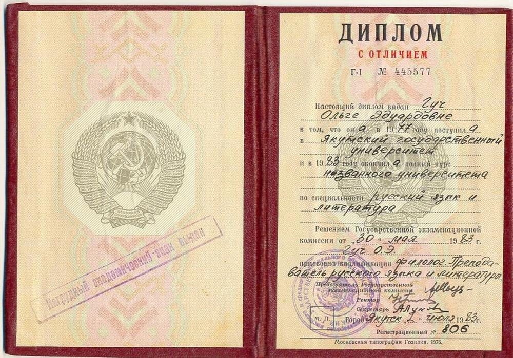Диплом филолога