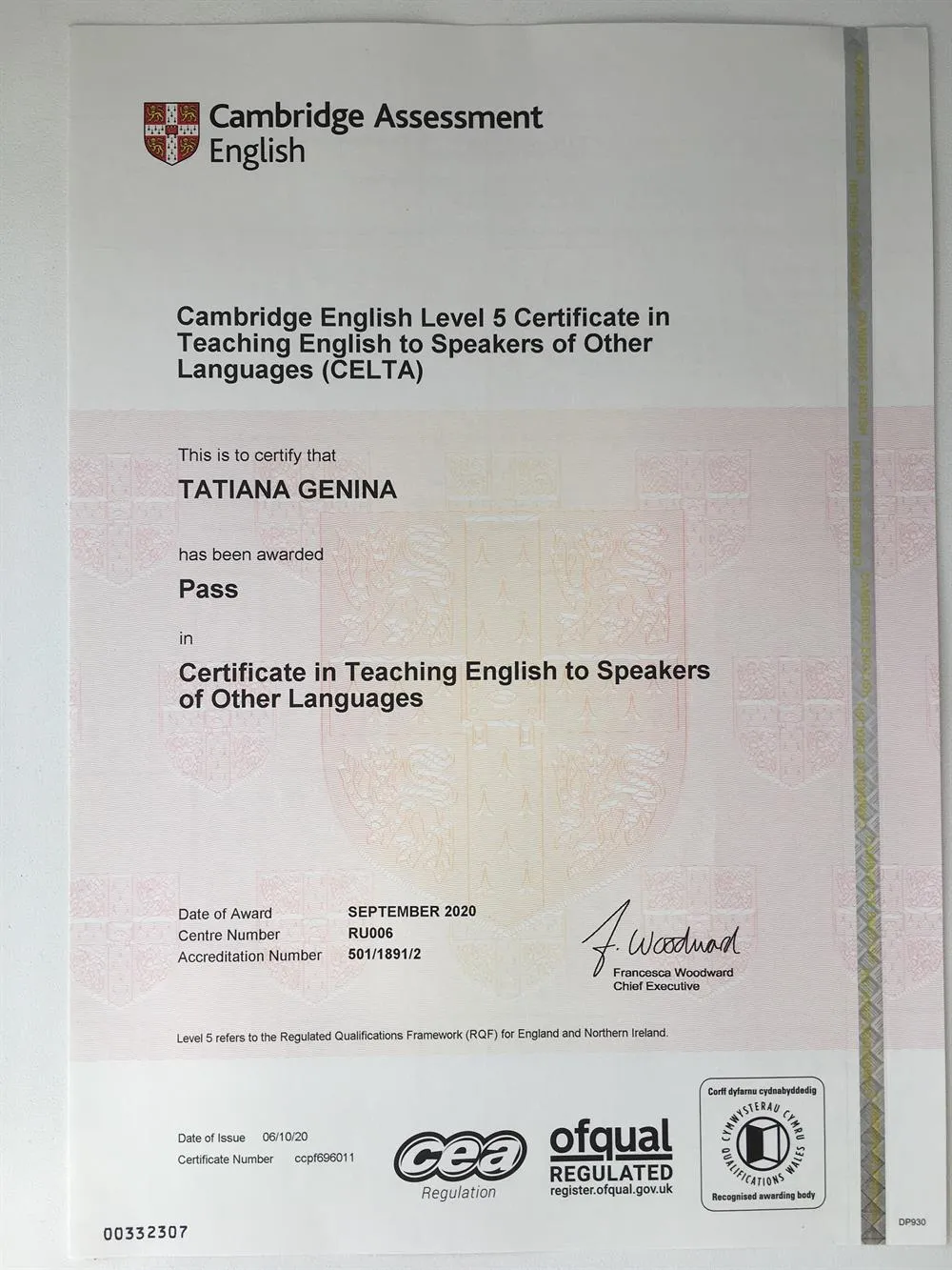 Сертификат CELTA (Certificate in Teaching English to Speakers of Other Languages