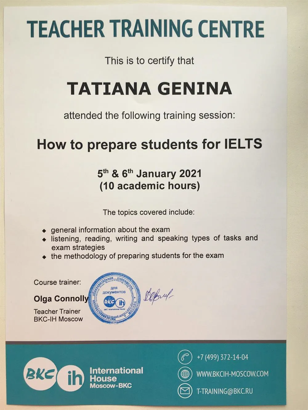 How to prepare students for IELTS (BKC-IH) 