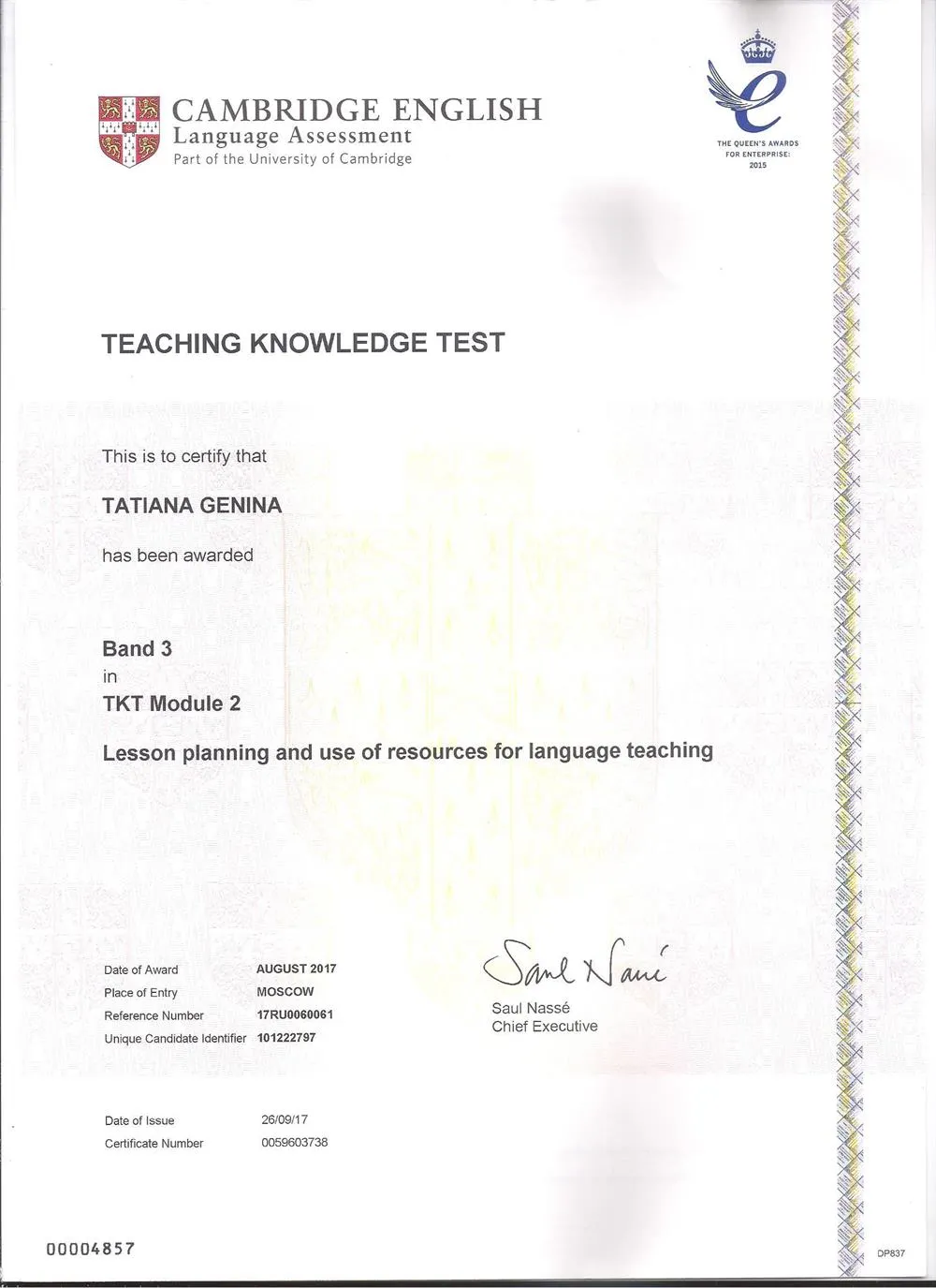 Teaching Knowledge Test (Module 2)