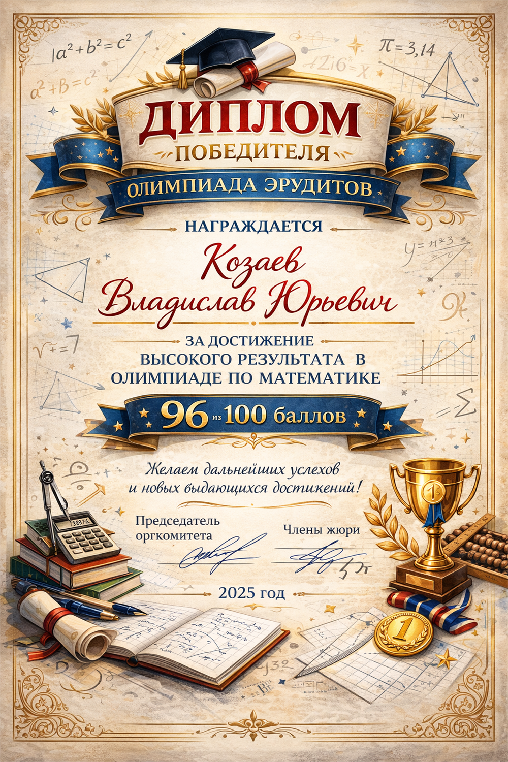 Эрудит
Олимпиада по математике