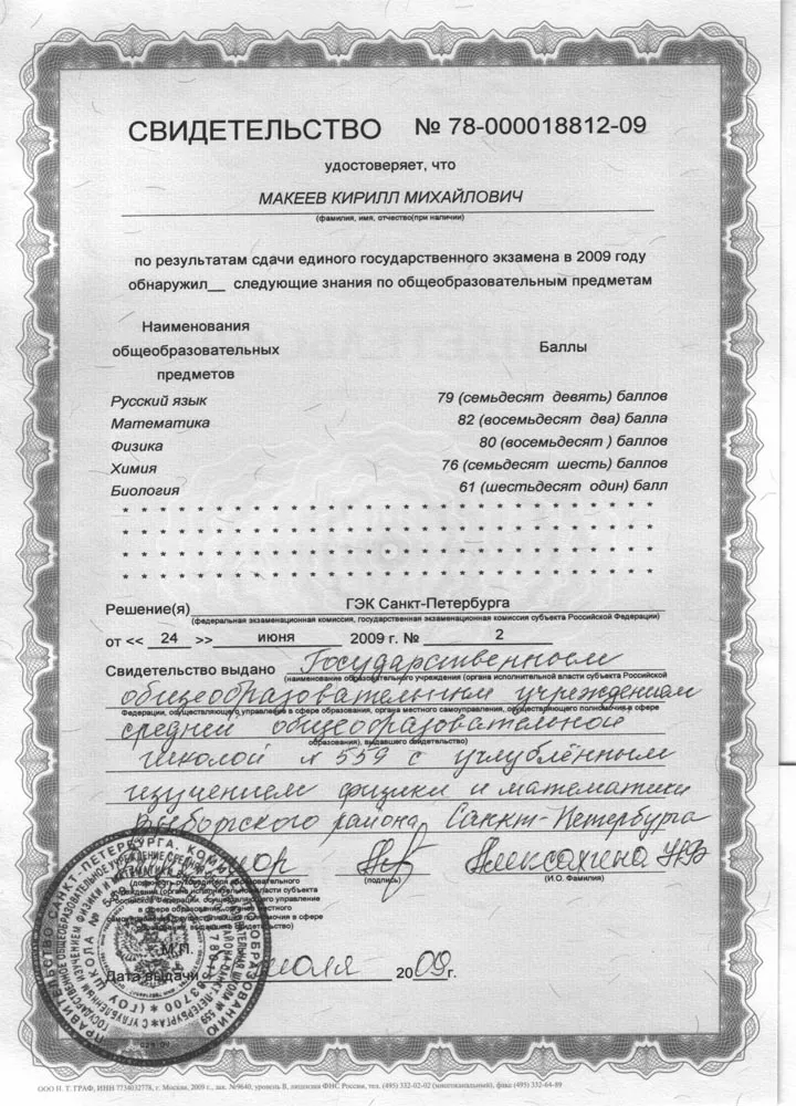 Свидетельство