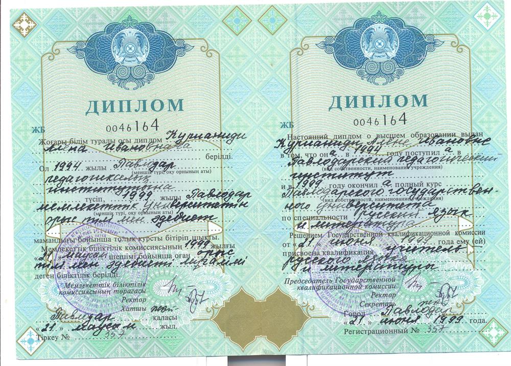 Диплом об образовании