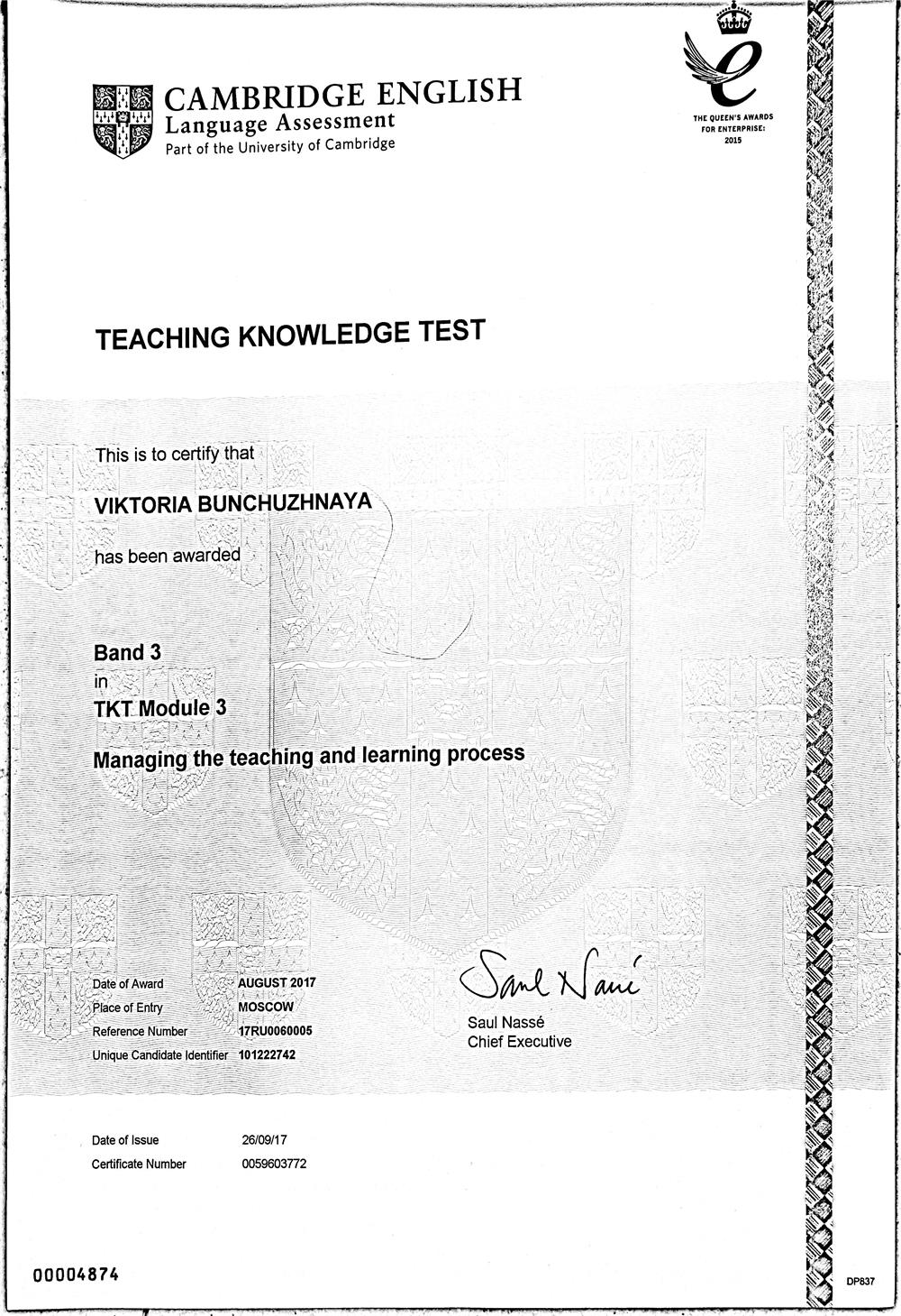 Teaching Knowledge Test(Cambridge) 3 modules
