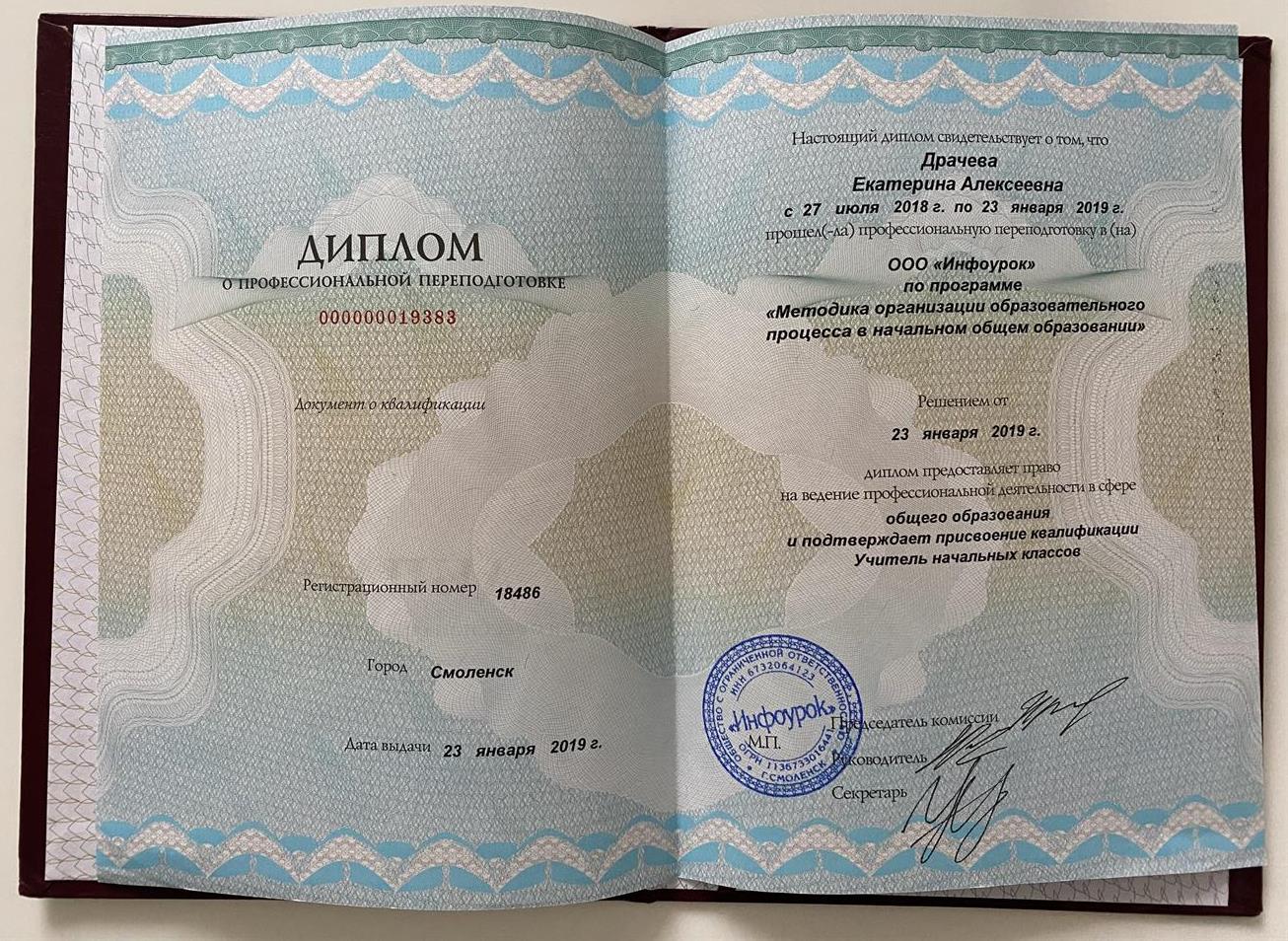Учитель начальных классов 