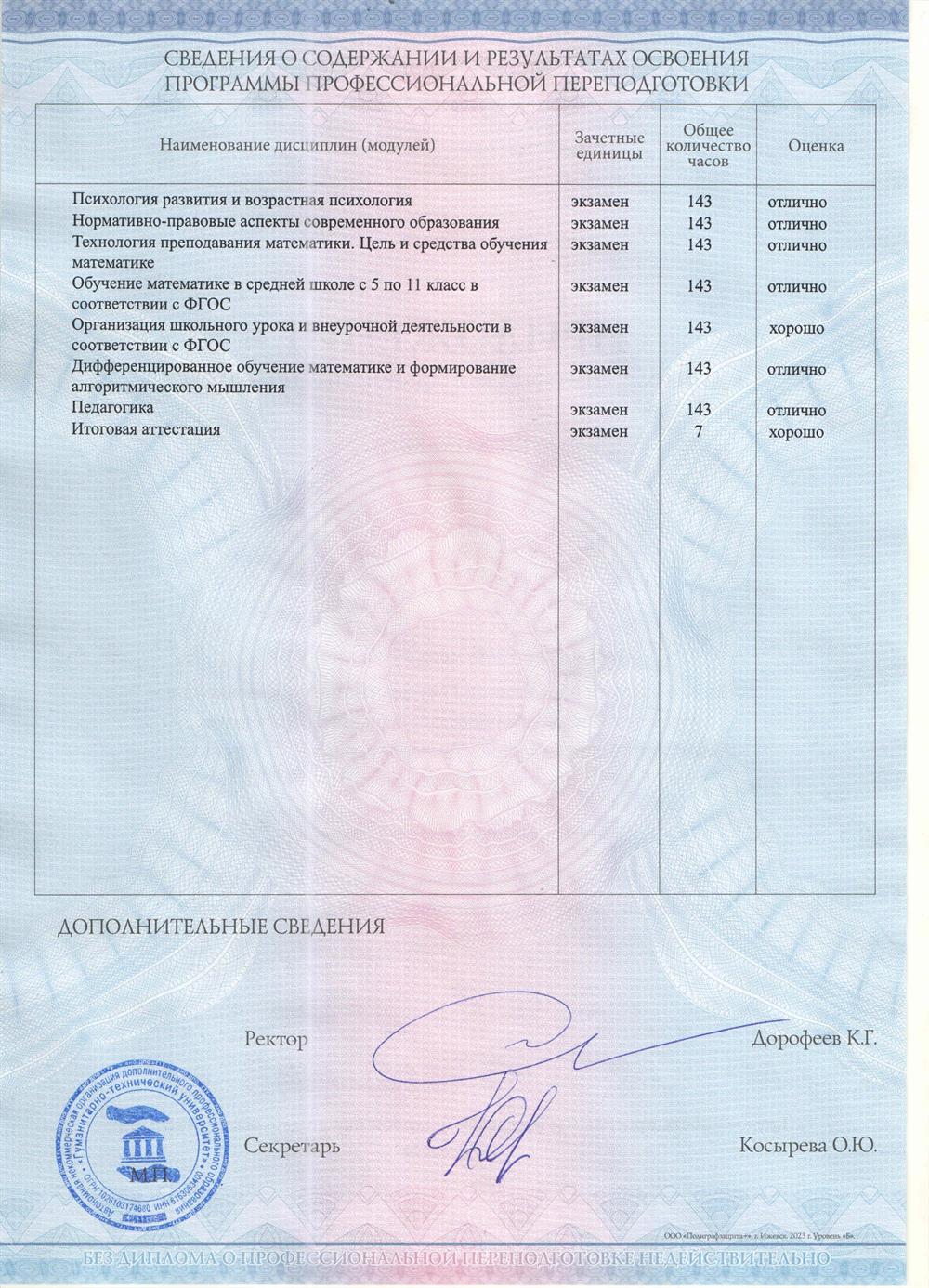 Диплом, вкладыш