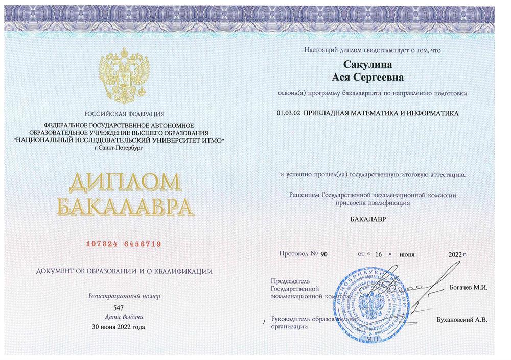 Диплом бакалавра