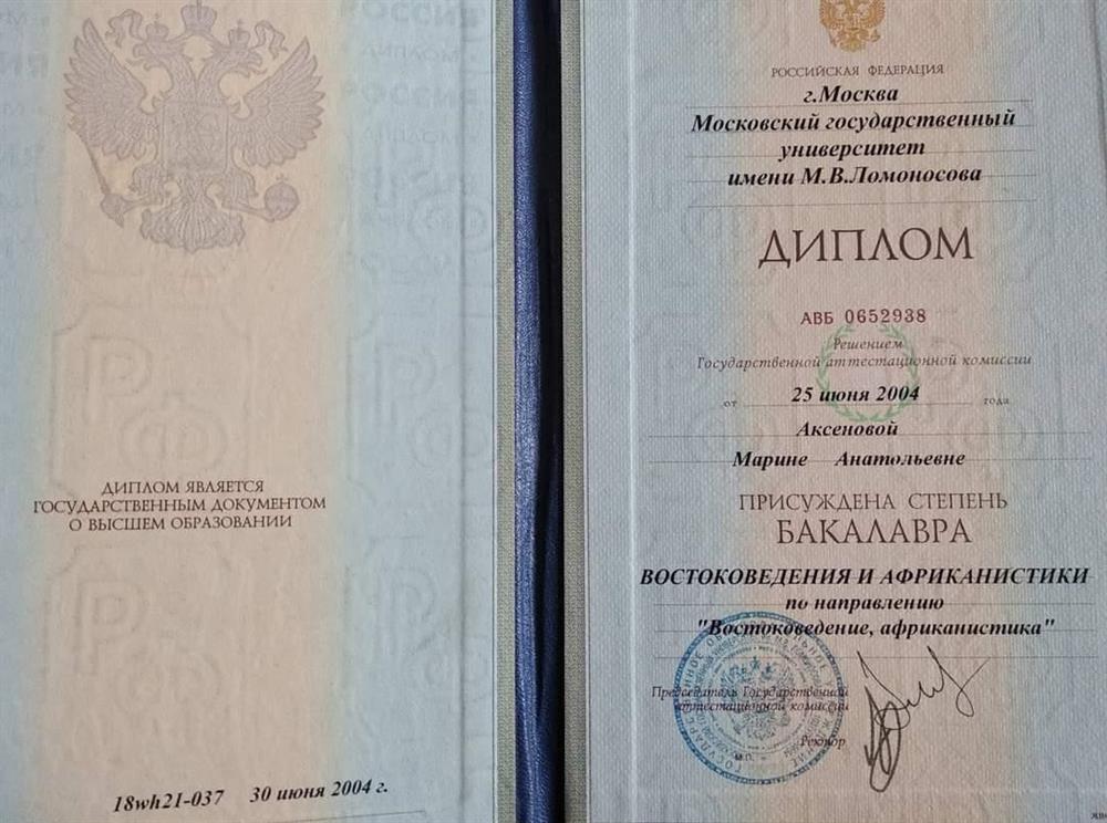 Диплом бакалавра востоковедения