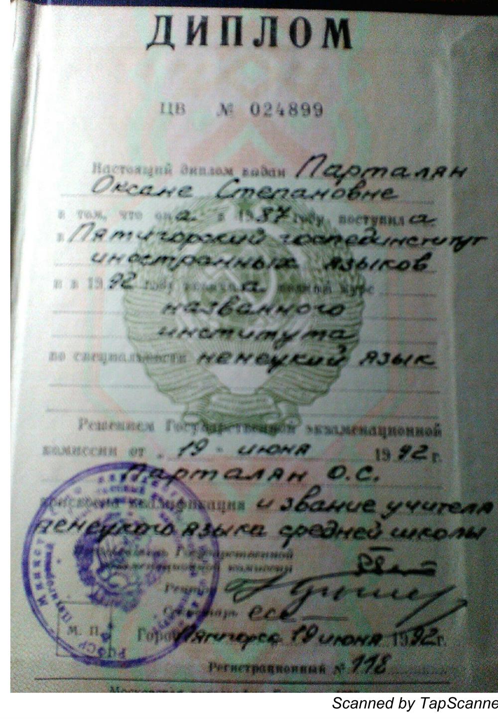 Диплом учителя немецкого языка