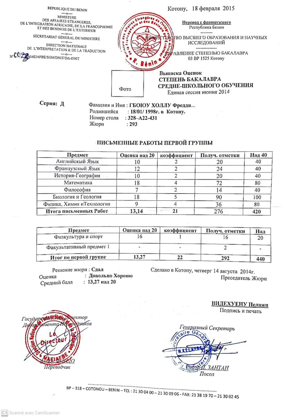 выписка из диплома