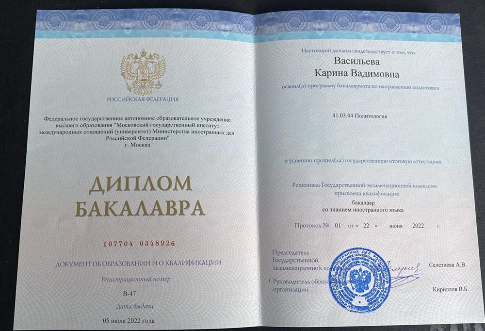 Диплом бакалавра