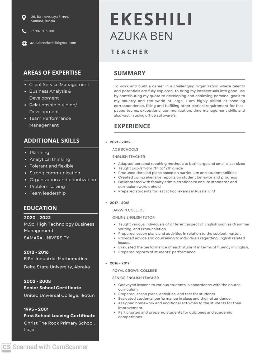 CV