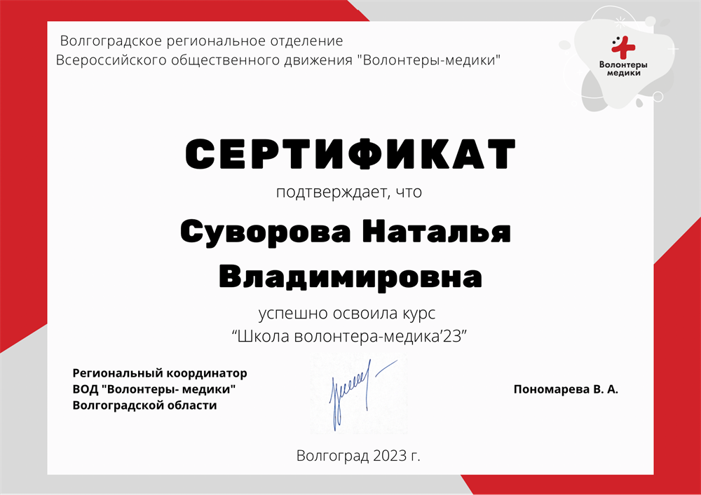 Сертификат инструктора по первой помощи