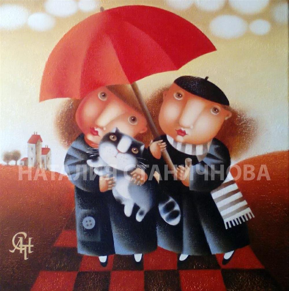 "Друзья", 40х40, х.м.