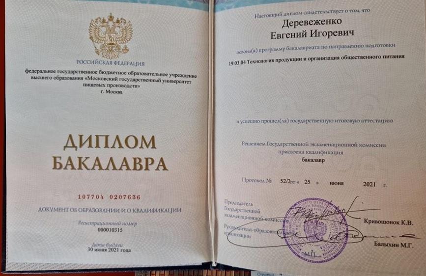 Диплом Бакалавра 