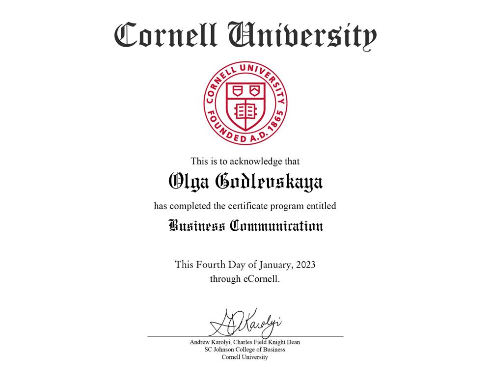 Сертификат-Cornell_University