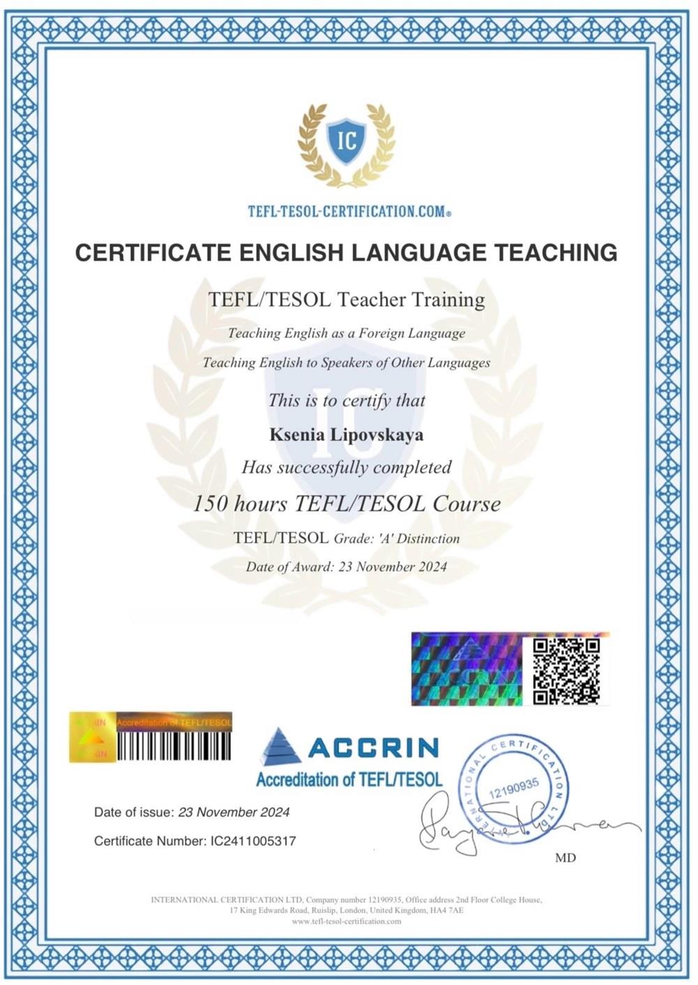 TEFL / TESOL Teacher Training