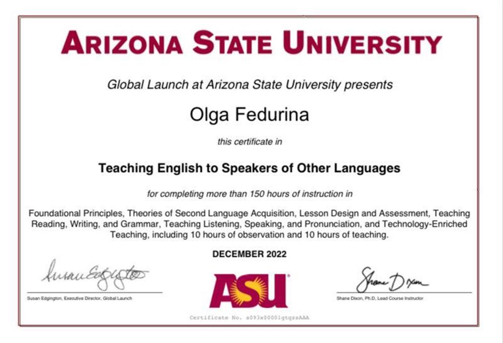 TESOL (Teaching English to Speakers of Other Languages)