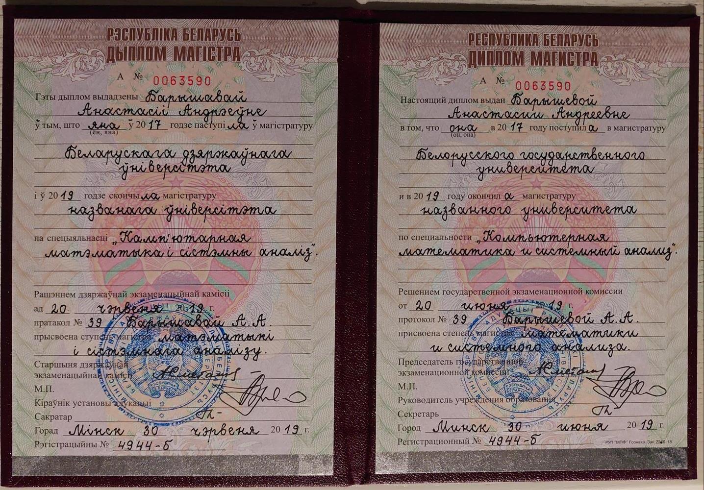Диплом магистратура