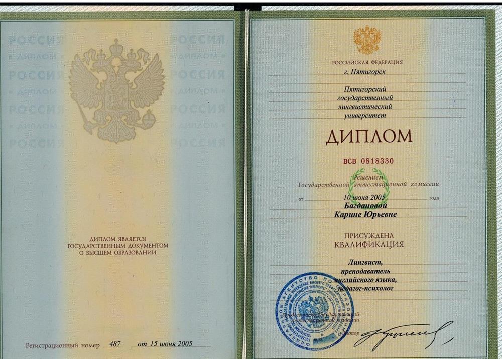 Диплом высшего профессионального образования 