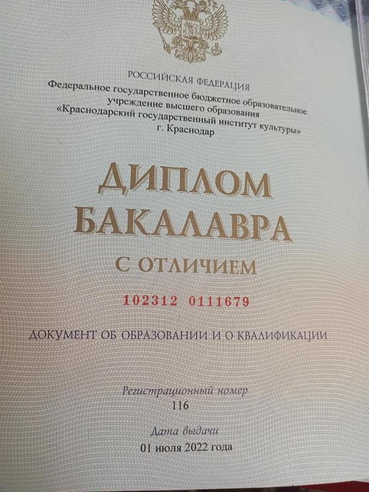 Диплом бакалавра с отличием