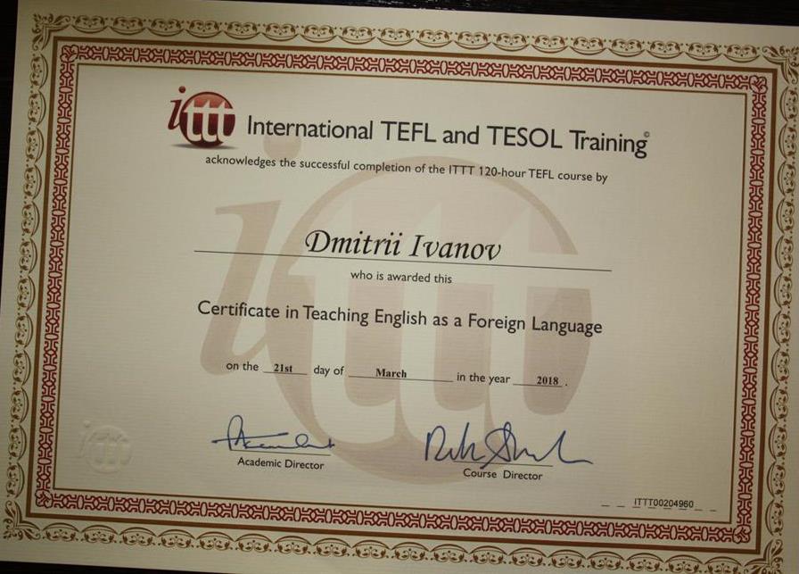 International TEFL and TESOL training school