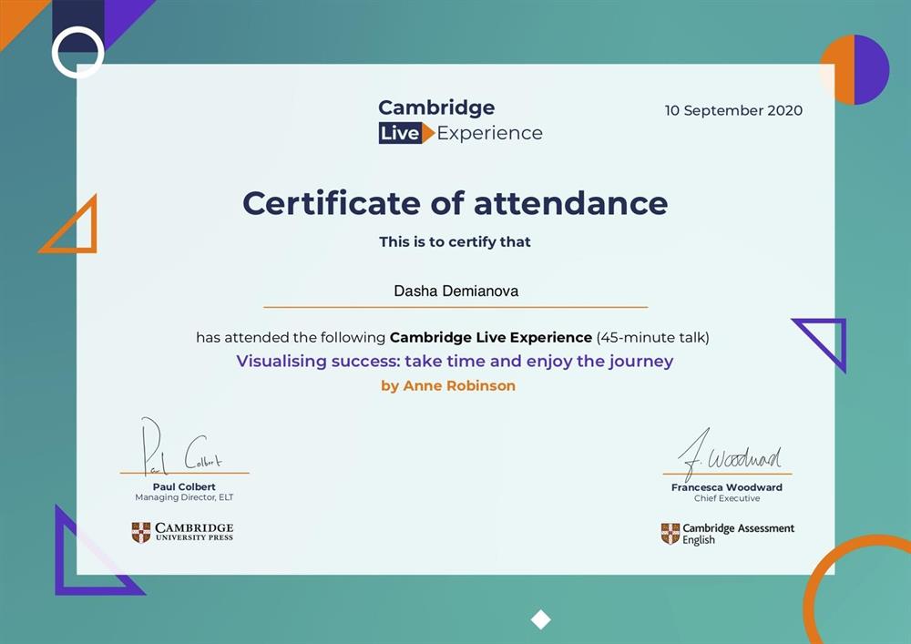 Cambridge Live Experience 2020