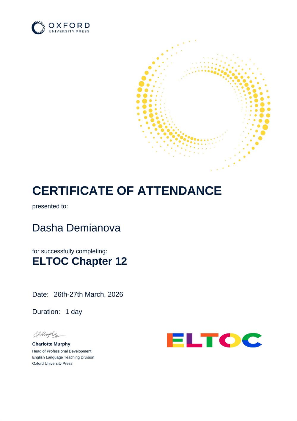 ELTOC Chapter 12
Oxford University Press