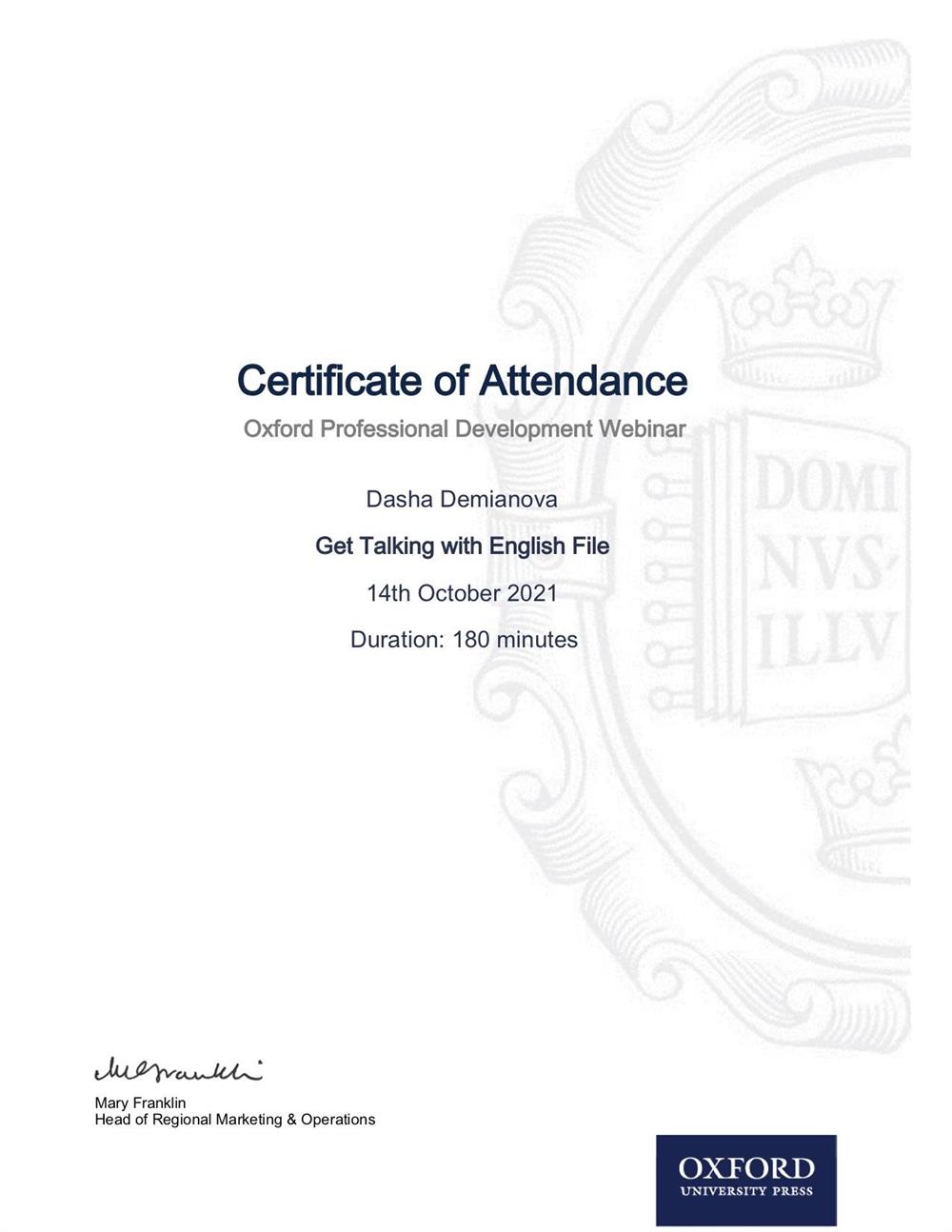 Get Talking with English File. Certificate 2021