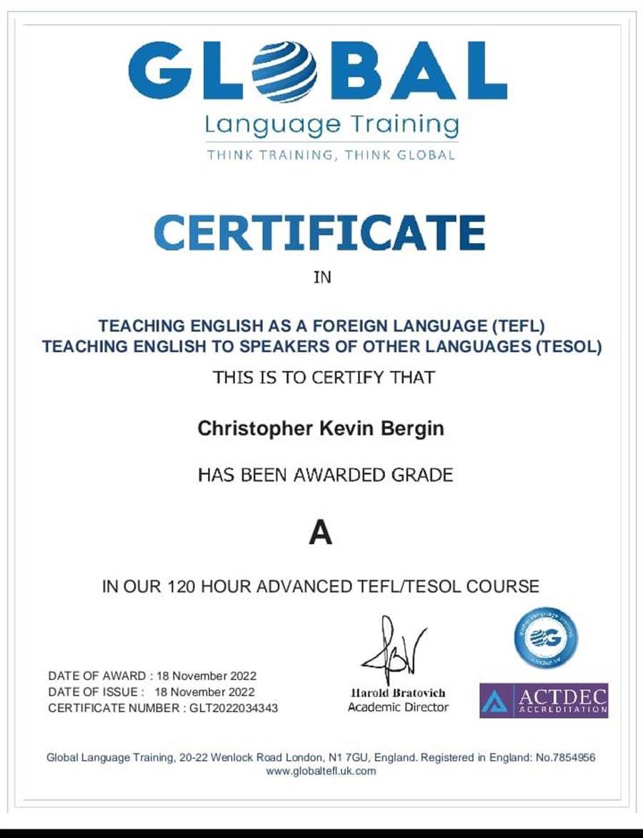 TEACHING ENGLISH AS A FOREIGN LANGUAGE (TEFL) TEACHING ENGLISH TO SPEAKERS OF OTHER LANGUAGES (TESOL) 