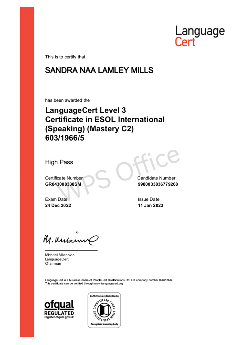 LanguageCert ESOL 