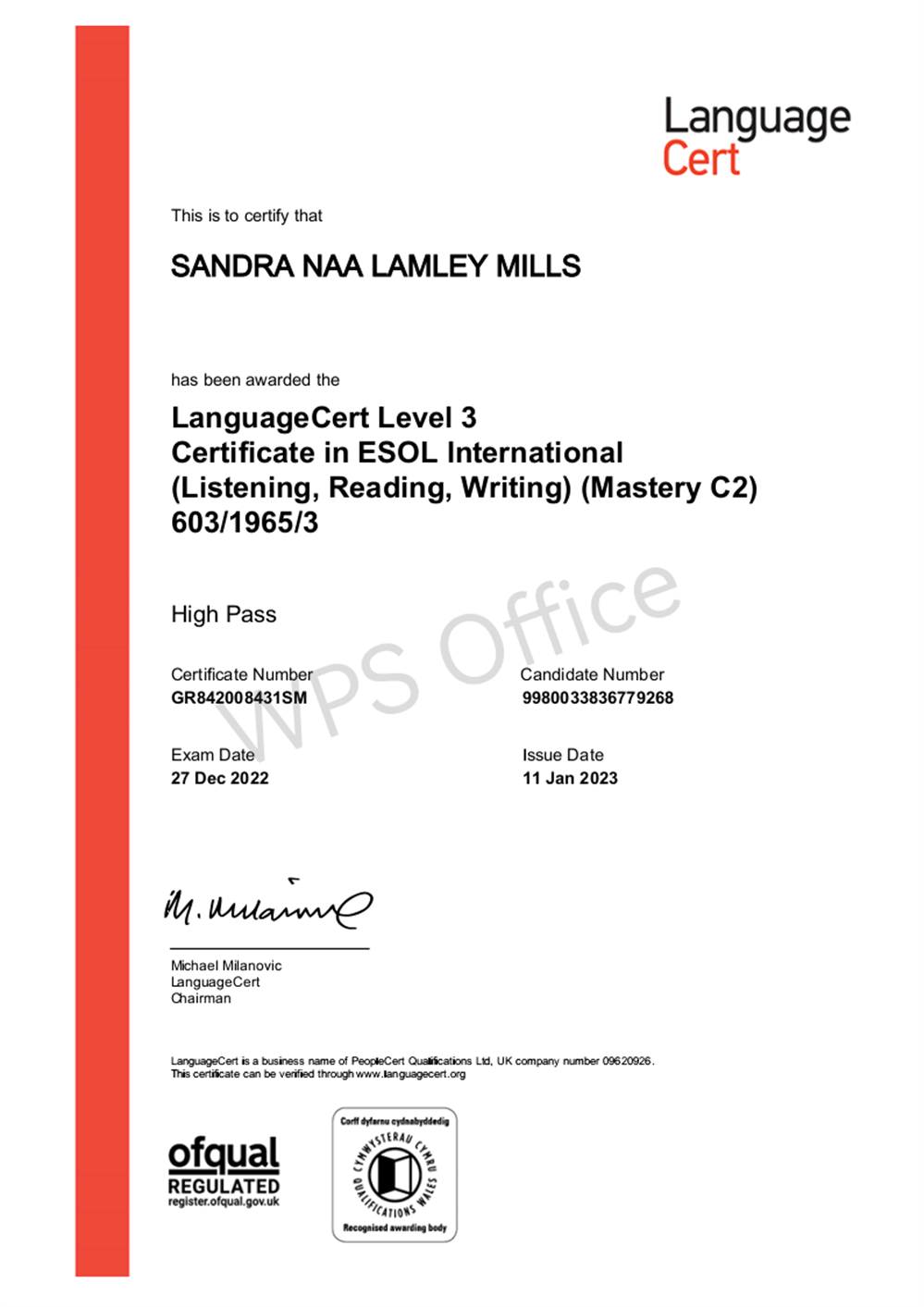 LanguageCert ESOL 